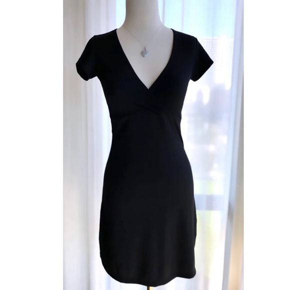 Vneck Mini Overlap Dress - Picture 3 of 5